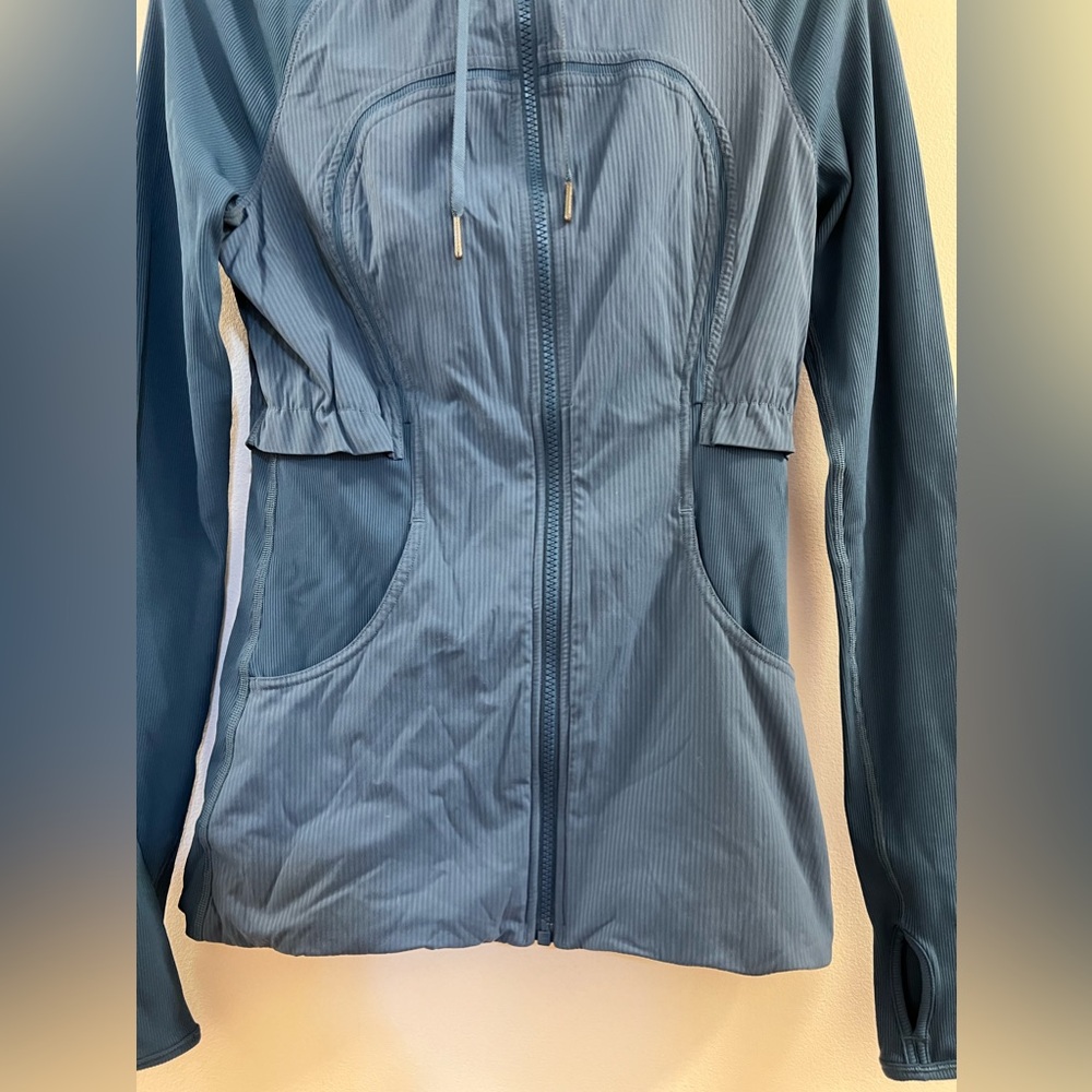 Lululemon Dance Studio  Reversible Jacket Rib Sleeve Petrol Blue H. - Picture 8 of 14